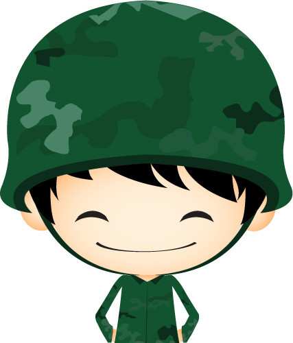 矢量迷彩服战士