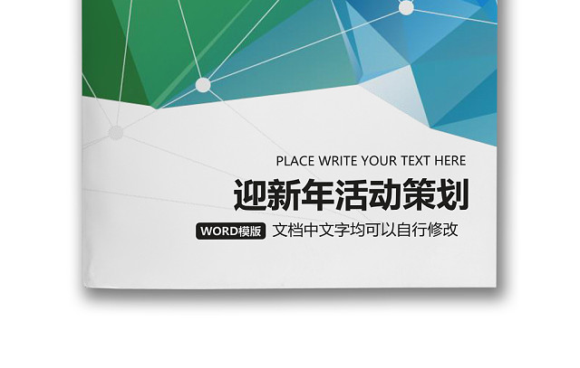 黑白简约正式新年晚会策划活动策划WORD模板迎新年活动策划