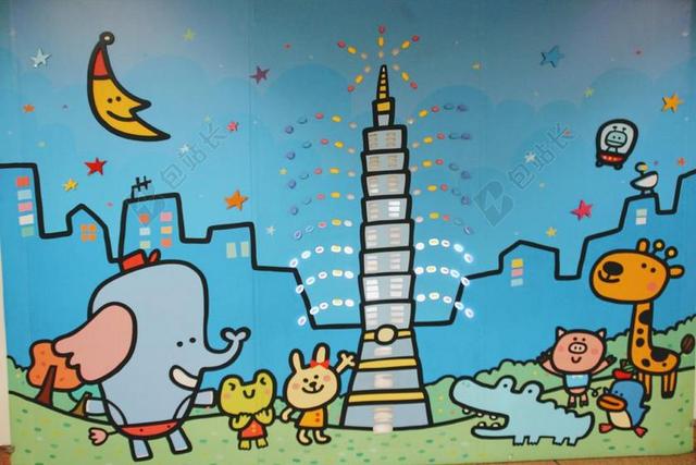 彩色艺术可爱小动物图画艺术创作绘画背景图片
