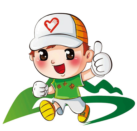 卡通手绘小孩奔跑素材