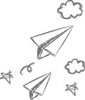 白云星星纸飞机