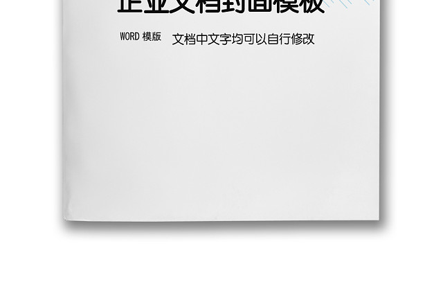 企业文档简约商务封皮模板