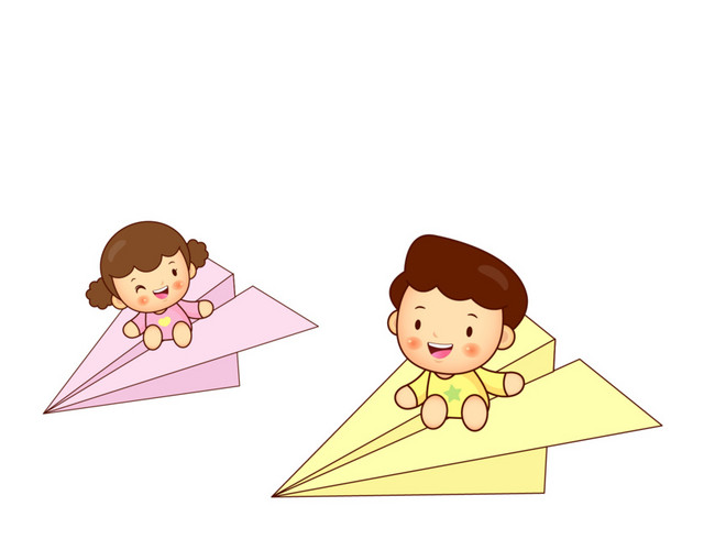 小孩纸飞机矢量