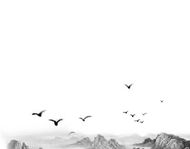 飞鸟山景素材