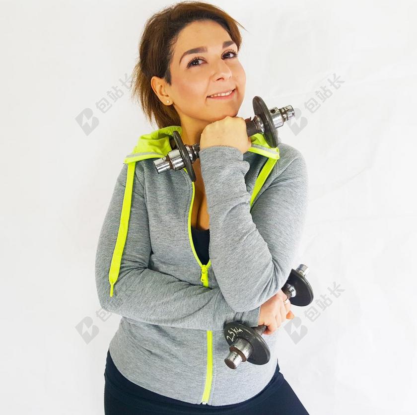 人健康健身的美女背景图片