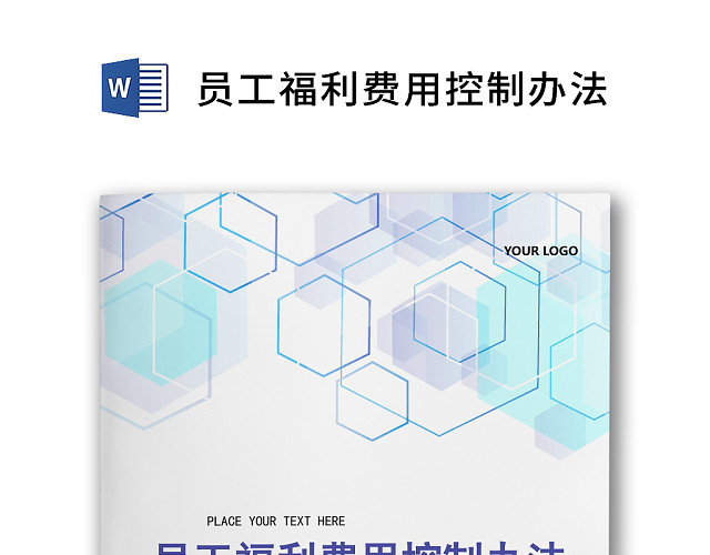 彩色简约公司员工福利费用控制方法WORD模板