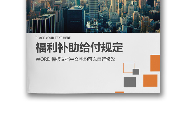 彩色简约公司员工福利薪酬福利带薪年休假实施办法WORD模板