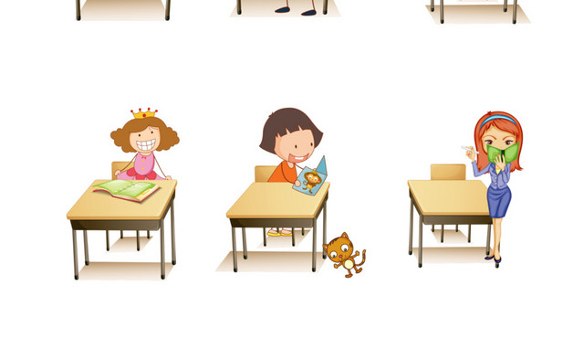 放学回家的卡通人物