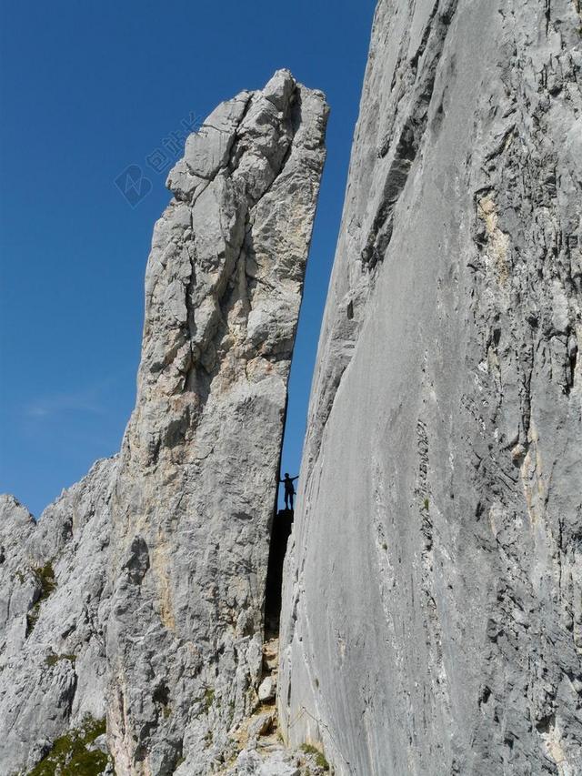 整体斯图尔特塔 山 巅峰 岩塔 高山 WILDERKAISER
