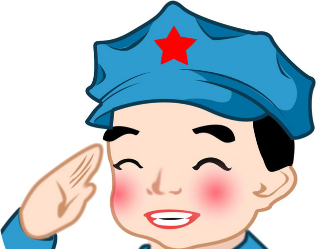 创意卡通军人形象素材矢量图片