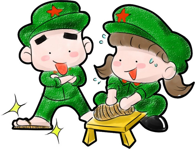 创意卡通军人形象素材矢量图片