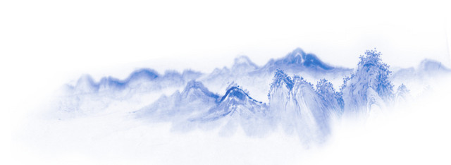 淡蓝色山间景色风景素材