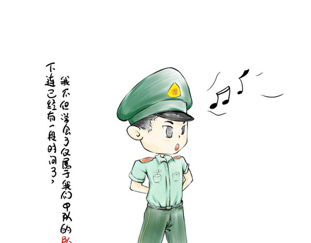 创意卡通军人形象素材矢量图片