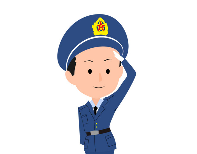 创意卡通军人形象素材矢量图片