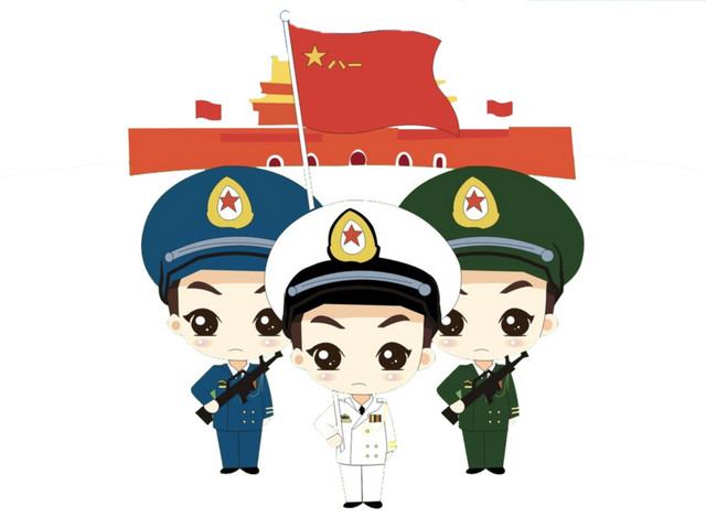 创意卡通军人形象素材矢量图片