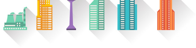 卡通创意建筑矢量图片