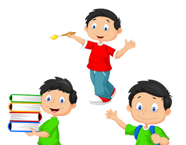 六一儿童节卡通小学生素材