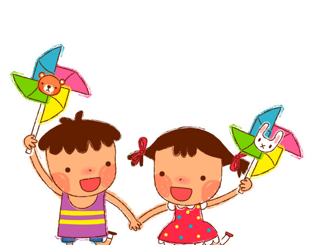 六一儿童节卡通小学生素材