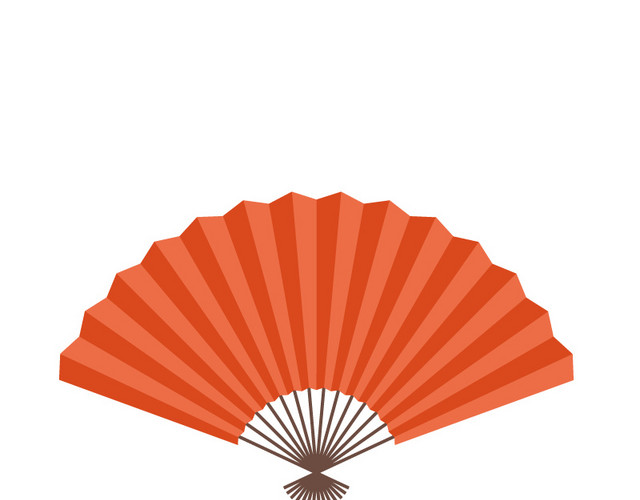 扁平折扇免抠元素