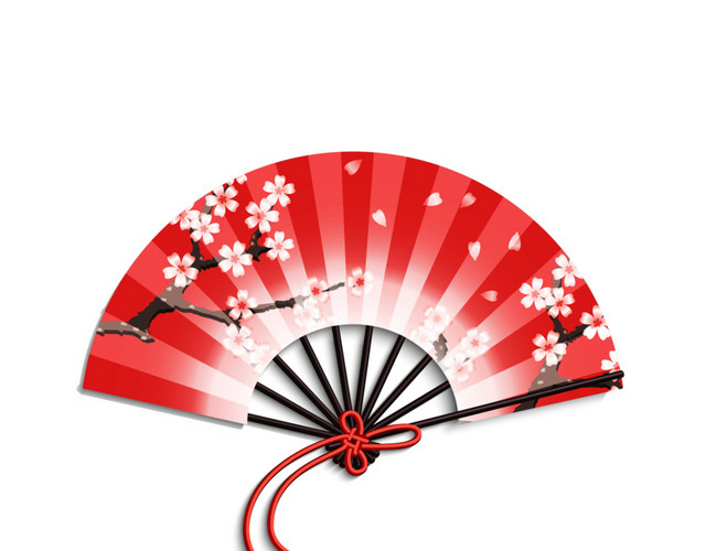 古典折扇免抠元素