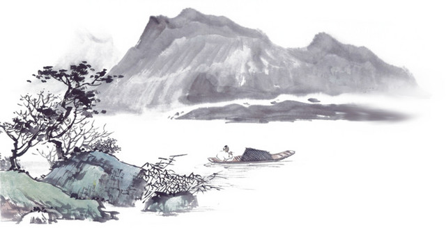 山中游船素材