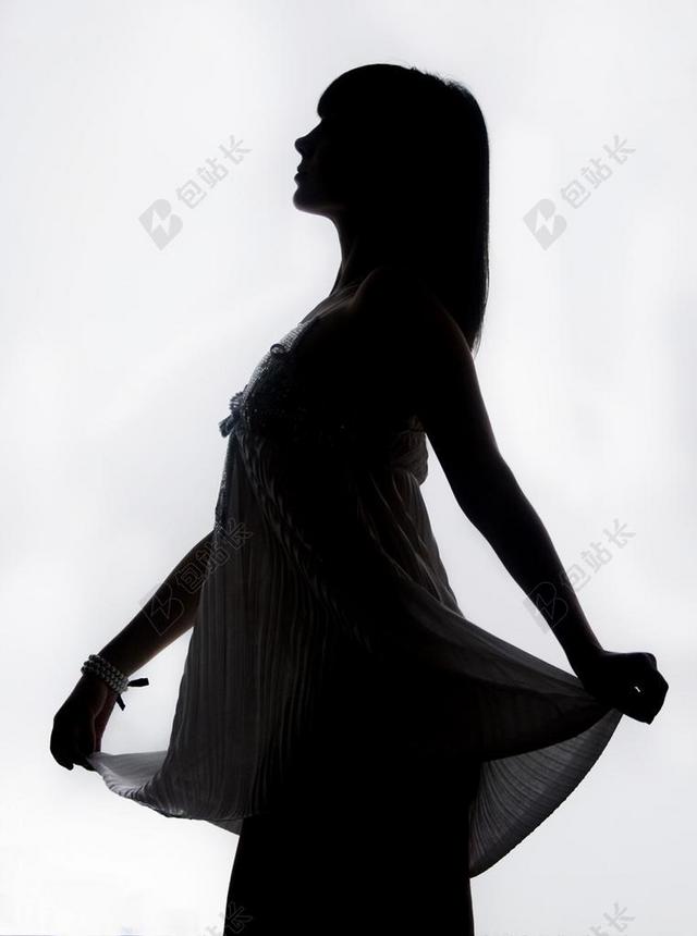黑白艺术唯美女孩人体模型海报背景图片