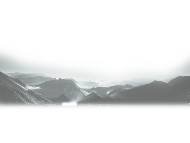 山间景色墨色水墨素材