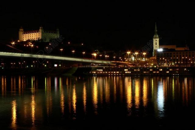 斯洛伐克 布拉索夫 城堡 多瑙河 河 城市 桥梁 大都市 江