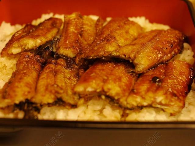 黄色食物美味鳗鱼饭近照主食美味背景图片