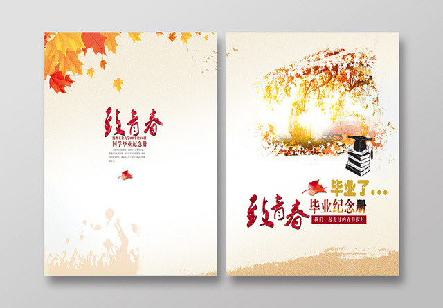 同学录画册毕业季致青春毕业册纪念册画册设计封面设计创意海报设计商用