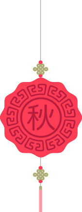 中秋手绘玉佩装饰
