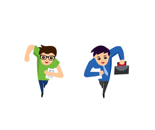 卡通人物奔跑
