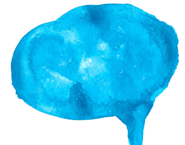 蓝墨气泡素材