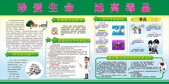 珍爱生命远离毒品公益慈善禁毒宣传栏