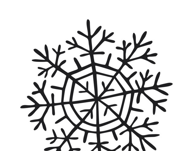简笔雪花