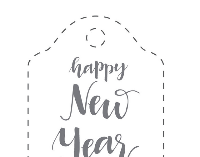 新年快乐吊牌