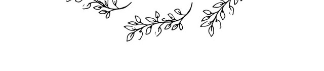 花环树叶素描铅笔矢量素材