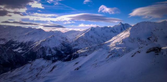 阿尔卑斯山 奥地利 滑雪 山 全景 雪 冬季