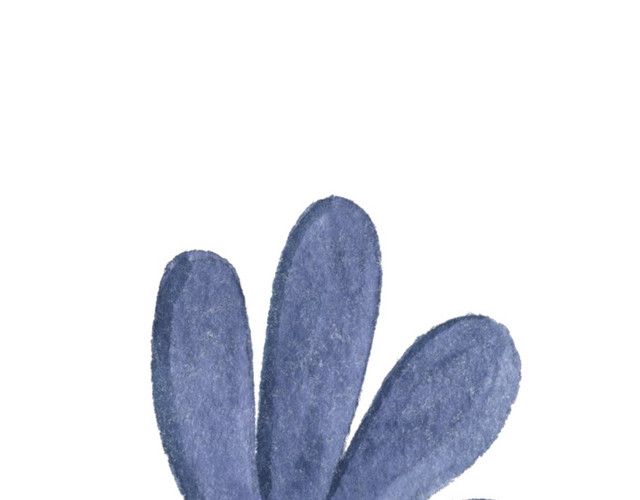 蓝紫色叶子矢量素材