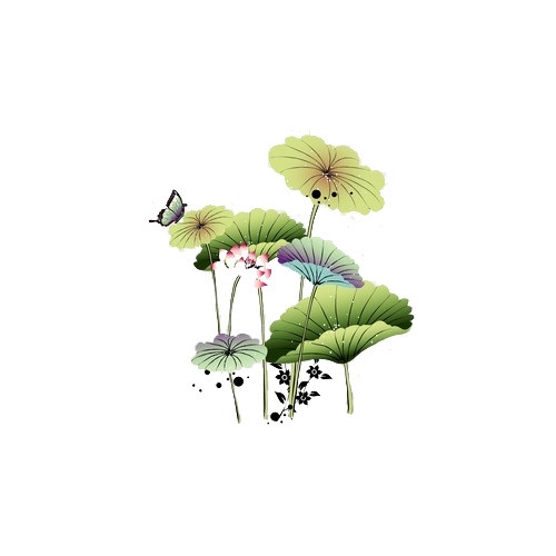 水墨荷花素材