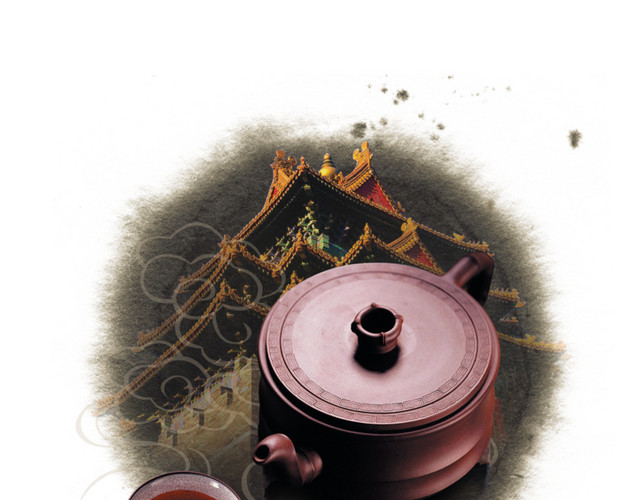 水墨茶道素材