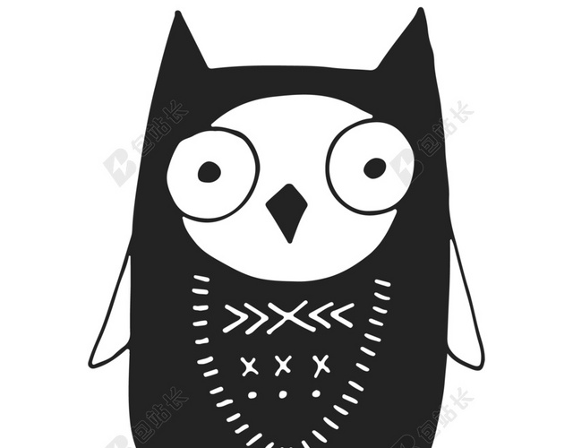 可爱卡通形象猫头鹰素材