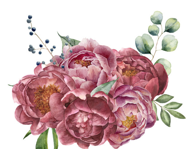 花团锦簇文艺复古插画矢量素材