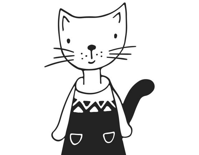 可爱卡通形象小猫素材