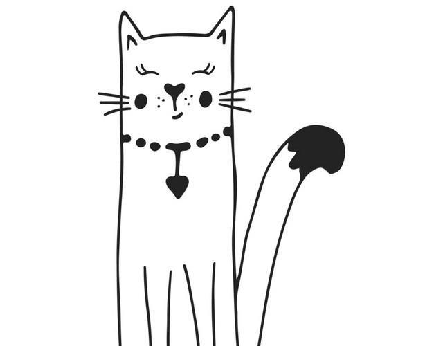 可爱卡通形象小猫素材