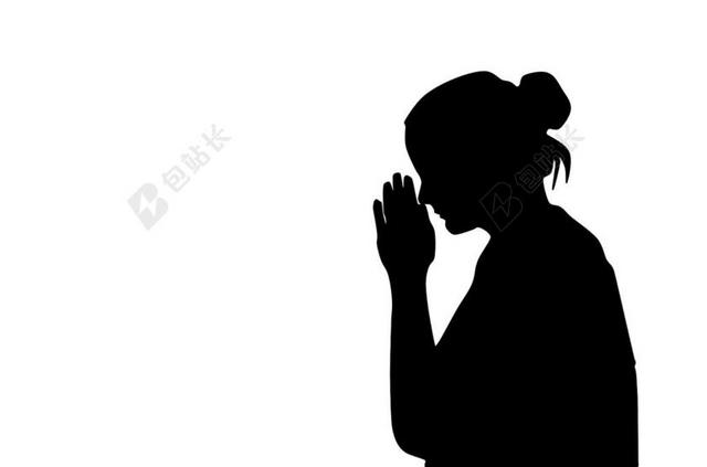 祈祷的女人 祷告 信仰 宗教 图 剪影