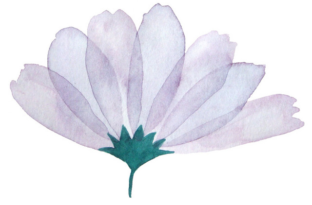 中国风唯美水彩花朵素材