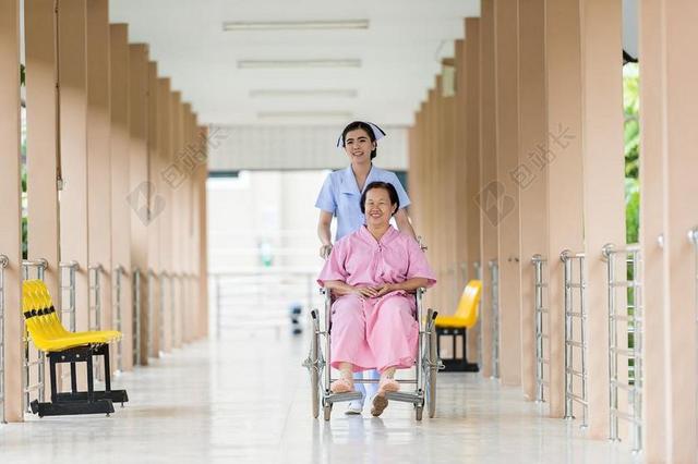 医疗养老院医院护士服务残疾病人服务户外背景图片
