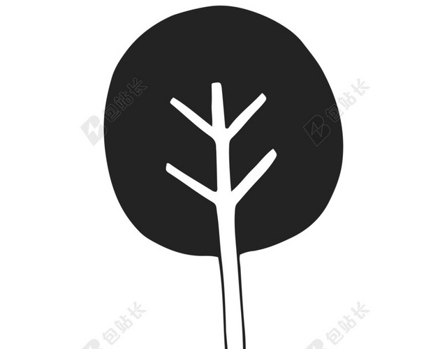 可爱卡通形象树素材