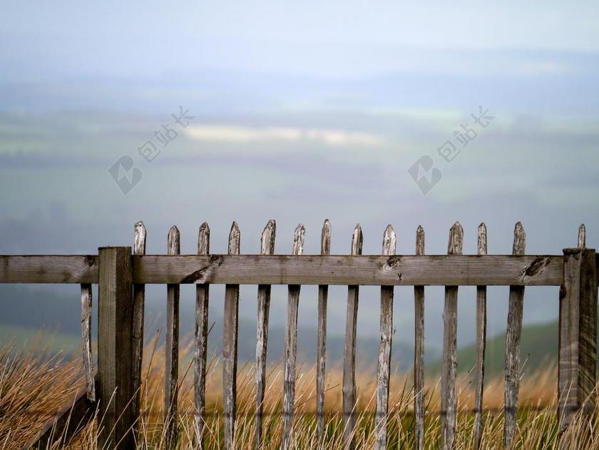 苏格兰 边框 篱笆 木 木栅栏 性质 自由 愿景